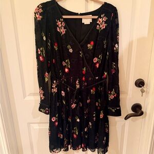 Kate Spade Floral Black Dress
